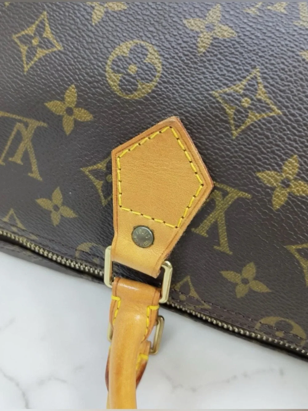 🔥SOLD🔥Authentic Louis Vuitton Monogram Speedy 35 Satchel Boston Bag - Classic LV - Picture 9 of 11